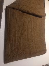 GRANDE NAPPE NEUVE BRUNE RAYÉE ÉPAISSE 58'x102' POLYESTER $15.00