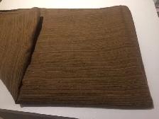 GRANDE NAPPE NEUVE BRUNE RAYÉE ÉPAISSE 58'x102' POLYESTER $15.00 - Photo 2