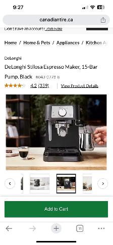 BRAND NEW - DeLonghi Stilosa Espresso Maker, 15-Bar Pump, grey.. - Photo 5