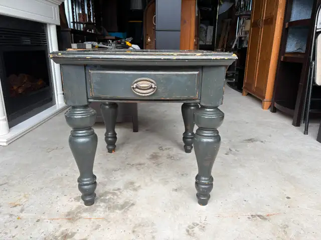 Solid Wood Side Table. (Painters Special)