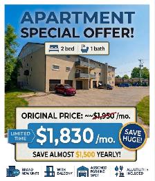 $1,830 2 br for rent