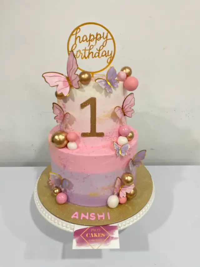 Butterfly cakes , 1st birthday cake