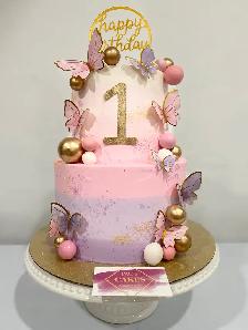 Butterfly cakes , 1st birthday cake - Photo 2