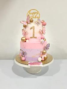 Butterfly cakes , 1st birthday cake - Photo 3