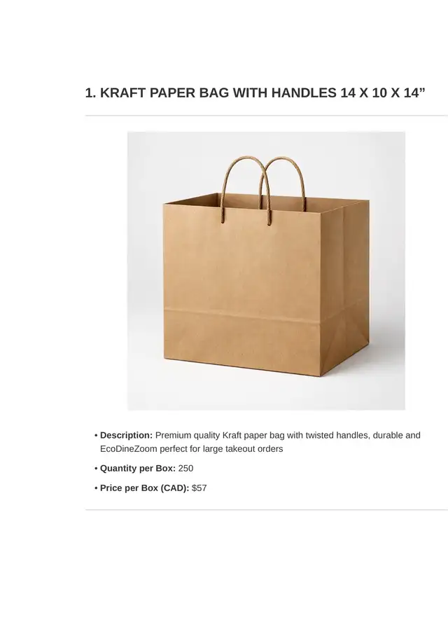 Packaging food supply restaurant