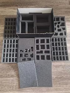 Warhammer 40k 30k Aos home made carry box /w 8 foam trays