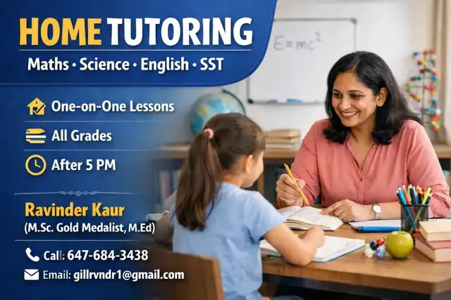 Home Tutor Available – Maths, Science, English & SST (All Grade