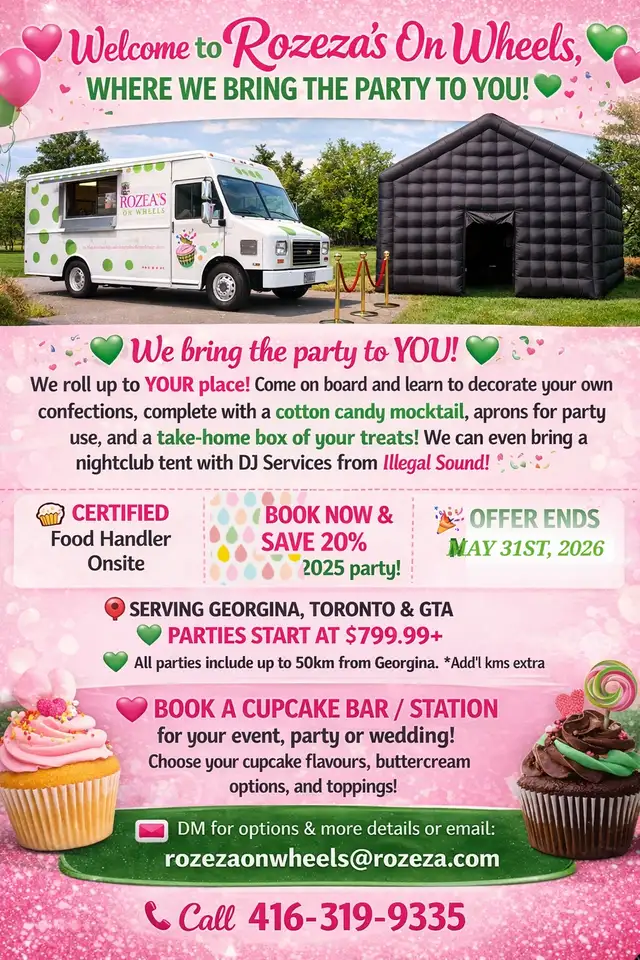 MOBILE BIRTHDAY PARTIES & CUPCAKE BAR &