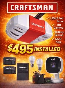 Craftsman 1.25HP Belt Garage Door Opener Camera Chamberlain