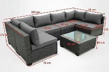 Brand New 7 pcs Patio Furniture Set with Glass Coffee Table $499 - Photo 3