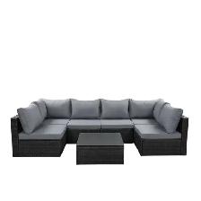 Brand New 7 pcs Patio Furniture Set with Glass Coffee Table $499 - Photo 4