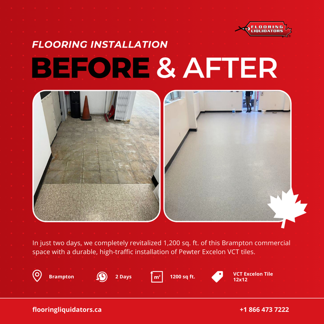 Commercial Flooring Installation – Before & After (VCT Tiles)