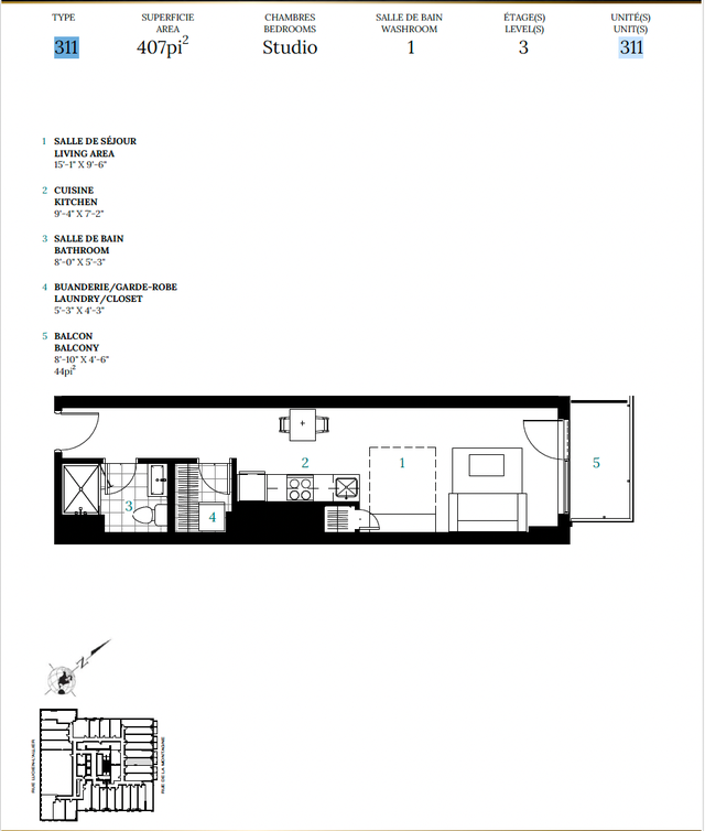 Large 407 SF Studio | Downtown Montreal | Available Now - Photo 7