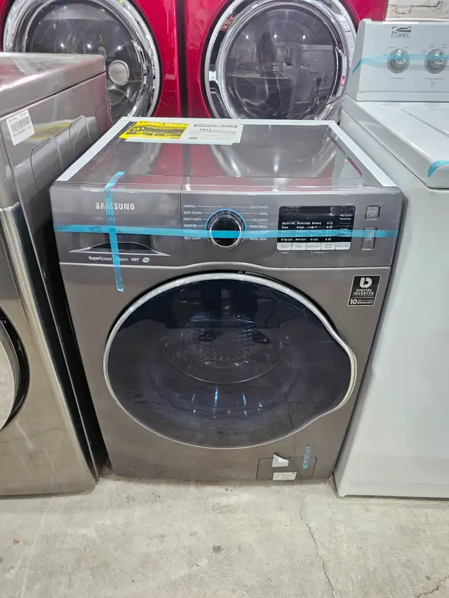 Apartment Size Samsung 24' Grey Front-Load Stackable Washer