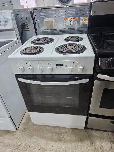 NEWER MODEL Frigidaire 24' White Slidein Electric Coil Top Stove