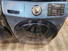 BEAUTIFUL Samsung 27' Blue Front-Load Stackable Washer Dryer Set - Photo 3