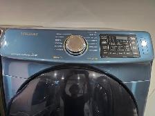 BEAUTIFUL Samsung 27' Blue Front-Load Stackable Washer Dryer Set - Photo 6