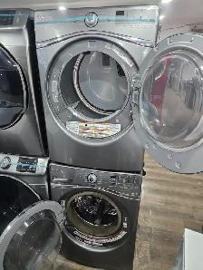 AMAZING Whirlpool 27' Grey Front-Load Stackable Washer Dryer Set - Photo 8