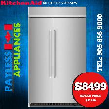 Kitchenaid KBSN708MPS 48'Side by Side Counter Depth Refrigerator