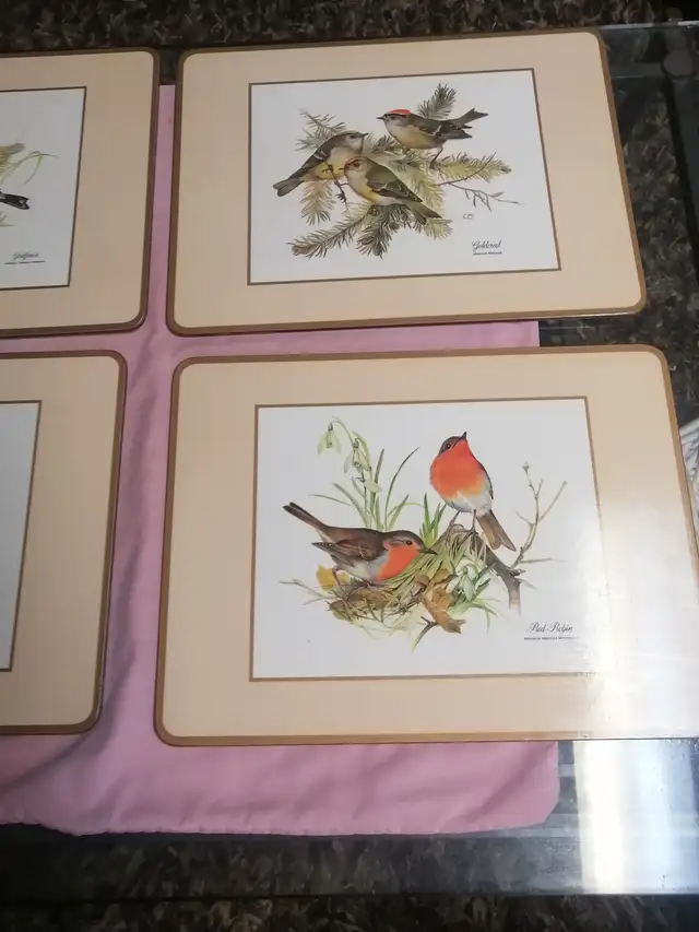 Kitchen placemats have four