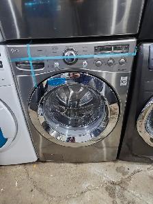 LG Stainless Steel 27' Front-Load Stackable Washer & Dryer Set - Photo 2