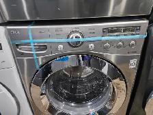 LG Stainless Steel 27' Front-Load Stackable Washer & Dryer Set - Photo 3