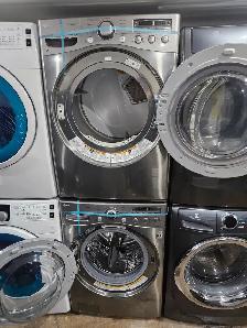 LG Stainless Steel 27' Front-Load Stackable Washer & Dryer Set - Photo 8