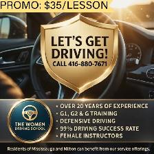 Women Driving School – $35 Lessons – 25 Years Experience