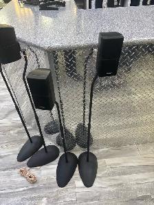 Bose Cube Speaker Pair On Stands