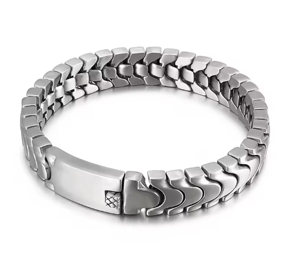 Ship only New Men's Bracelet Vintage 12mm 8'' Stainless Steel 74