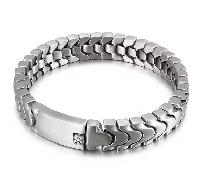 Ship only New Men's Bracelet Vintage 12mm 8'' Stainless Steel 74