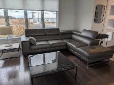 Sectionnel en cuir - Maison Corbeil - Photo 2