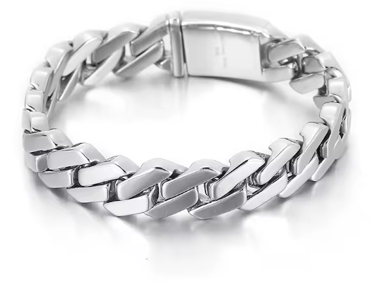 Ship only New Cuban Curb 76g Stainless Steel 316L 13mm 8.5'' Nev