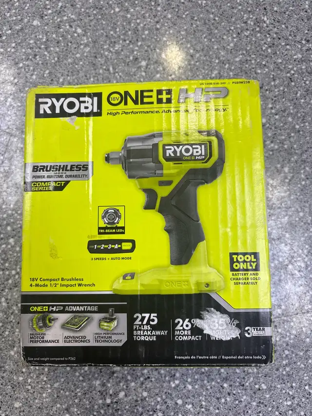 Ryobi PSBIW25B 18V Brushless Impact New