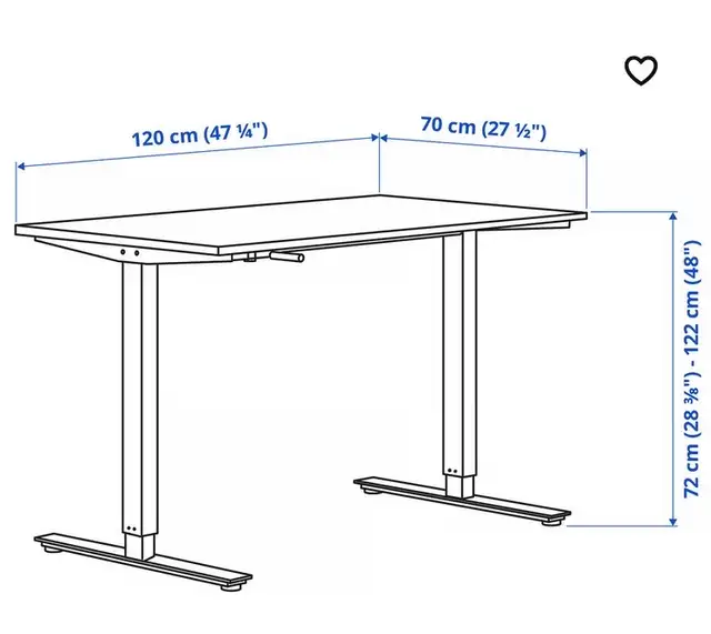 IKEA Trotten adjustable office table - Photo 3