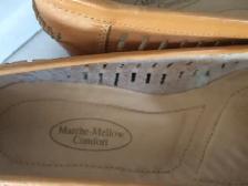 SOULIERS NEUFS CUIR BEIGE MARCHE-MELLOW COMFORT GR7 FEMME $20.00