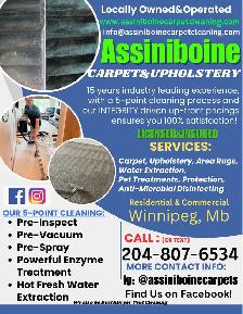 Winnipeg Carpet, Upholstery,  Duct & Dryer Vent Cleanin
