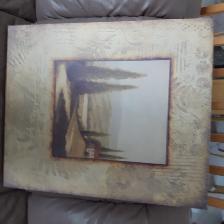 BELLE GRANDE TOILE TOSCANE D'ITALIE DANS CADRE EN BOIS 20'x24' - Photo 3