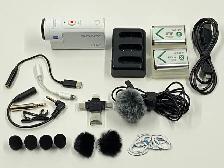 SONY FDR-X3000 Sports/Action Camera 4K ZEISS, 3 Batteries,Extras