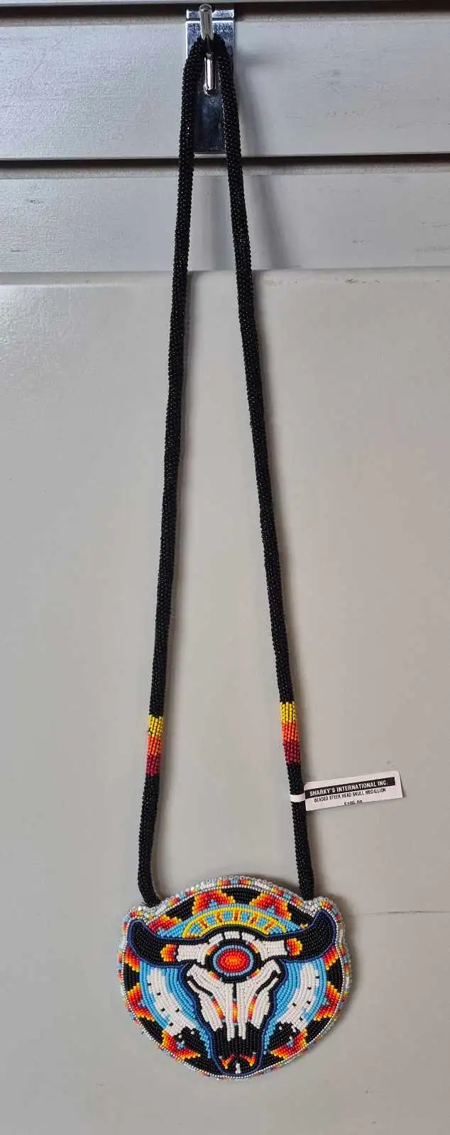 Beaded Steer Head Skull Medallion (31580521)