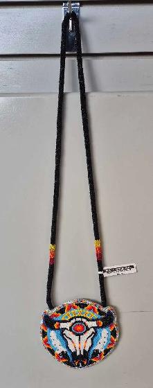 Beaded Steer Head Skull Medallion (31580521)