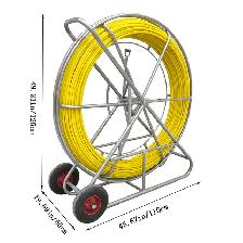 12mm Fish Tape Fiberglass Wire Cable Duct Puller Tool 170553 - Photo 8