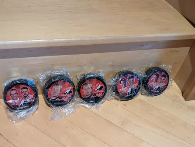 5 – Piece McDonald’s 2002 Sealed Team Canada Pucks - Photo 2