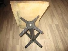 DIY CAST IRON BASE 1' EDGE WHITE PINE TABLE - Photo 3