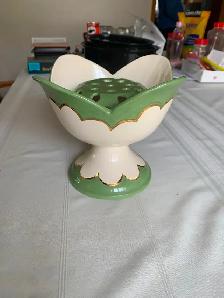 Vintage Royal Canada Flower Frog Vase-Pedestal