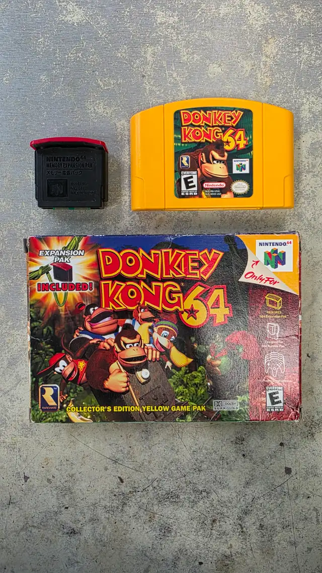 Donkey Kong 64 in Box with Expansion Pak