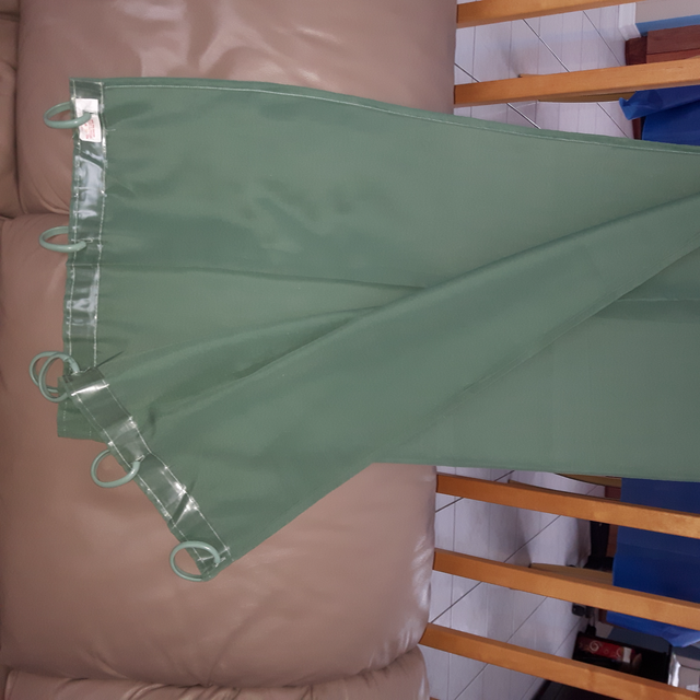 1 RIDEAU DOUCHE NEUF VERT 72'HAUTx36'LARGE SES CROCHETS $15.00 - Photo 2