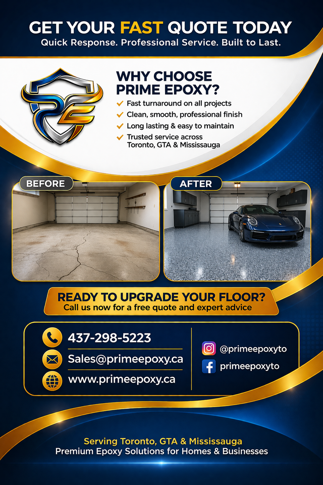 Premium Epoxy Flooring - GTHA | Garage, Basement & Commercial