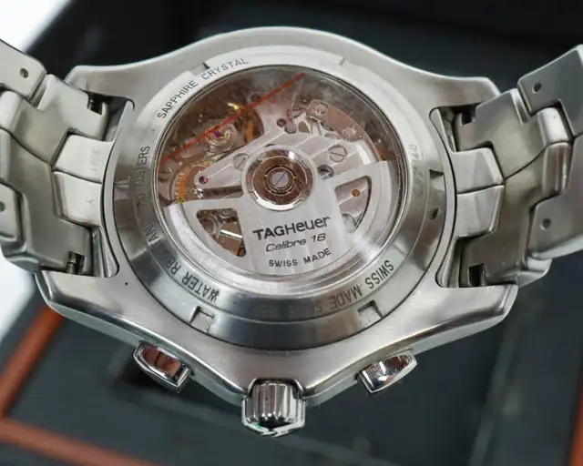 Tag Heuer Calibre 16 Link Chronograph Blue Dial - Photo 7