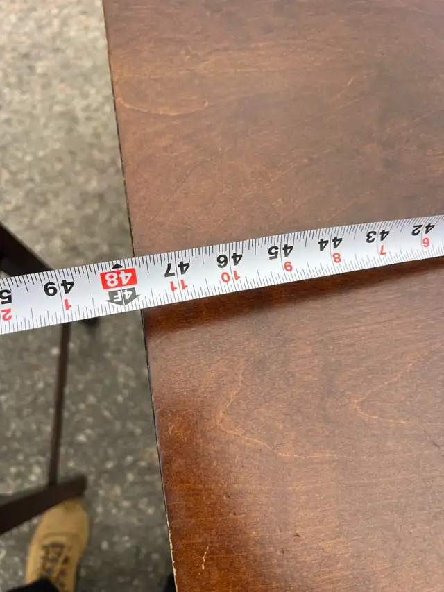 Free delivery used Dark Wood Dining Table Set with 4 Chairs - Photo 6